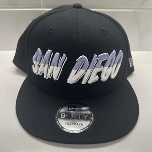 New Era 9FIFTY MLB San Diego Padres City Connect Black Lavender Snapback Hat Cap - Picture 1 of 4