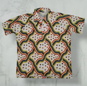Vintage 70s Lily Dache Disco Shirt Size XL Rainbow Sequin Print Pullover - Picture 1 of 13