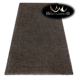 Amazing Modern Rug "SUPREME" Shaggy 5cm, soft, single-colour, DARK BROWN - Picture 1 of 6