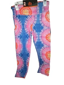 2 Pantalones Niñas Talla 10-12 RBX Negro Sólido y Tinte Estampado Nuevos con etiquetas - Imagen 1 de 6