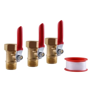 3PCS 1/8" Brass Ball Valve Shut Off Switch Male Female NPT Thread Pipe Fitting - Picture 1 of 7