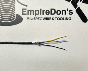 Filo Mil-Spec (PTFE) 26 AWG 3 condizioni, schermato argento placcato rame filo 10 piedi - Foto 1 di 2