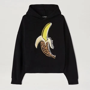 Sudadera con capucha Palm Angels leopardo plátano con estampado gráfico negro/amarillo talla L $790 nueva con etiquetas - Imagen 1 de 8