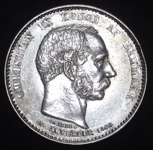 DENMARK  2 KRONER 1888  (3855) - Picture 1 of 2