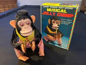 Vintage CK Korea " Musical Jolly Chimp " Clapping Cymbal Monkey w/Box Nonworking - Picture 1 of 14