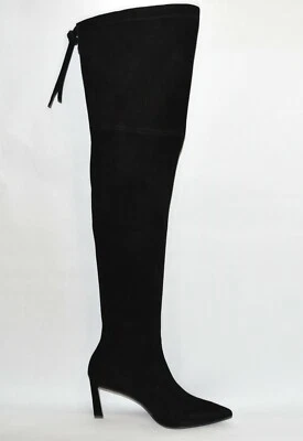 New! Stuart Weitzman Natalia Thigh High Boot Black Suede Size 8.5 MSRP $825 - Image 1 of 4