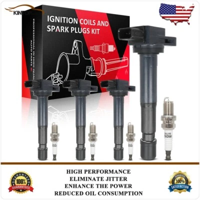 Ignition Coils & Iridium Spark Plugs Kit For Honda S2000 2.0L 2000-2003 UF298 - Image 1 of 4