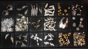 NEW Jewelry findings, some silver plated, charms, sharks teath + 55,70W - Picture 1 of 10
