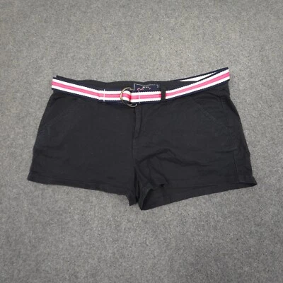 Superdry Shorts Womens LARGE Black Hot Pants Casual Summer Beach Pockets Size L - Image 1 of 4
