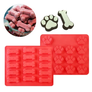 BESTOMZ 2pcs Hundeknochen & Fußabdruck Cookie Backform No Stick Siliconce - Bild 1 von 9