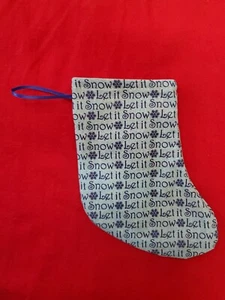 Medias de Navidad hechas a mano forradas mini copos de nieve de 6" soporte para tarjetas de regalo - Imagen 1 de 3