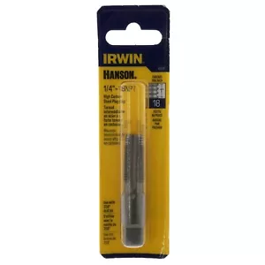 Irwin Hanson 8203 1/4"-18 NPT rubinetto spina acciaio ad alto carbonio filo per tubi nazionale - Foto 1 di 17