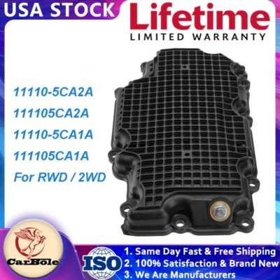 Engine Lower Oil Pan For Infiniti Q50 Q60 2017-22 3.0L V6 RWD / 2WD 11110-5CA2A - Imagem 1 de 4