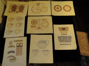 Keramic Studio Supplement Lot China Painting 1909 - 1915 Floral Design 8pc R451 - Picture 1 of 1