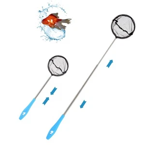 retino per acquario con manico telescopico in acciaio inox per catturare piccoli - Foto 1 di 5