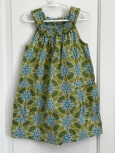 Tea Collection girls 5 smocked multi color sleeveless dress - Picture 1 of 4