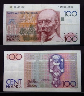 Belgium 100 Francs ND 1978-1994 P140 9502i National Bank Belgique Belgie Money - Image 1 of 3