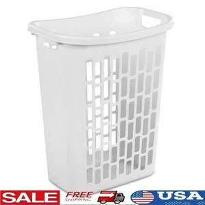 Cesto portabiancheria rettangolare aperto in plastica con maniglie di ventilazione e trasporto nuovo - Foto 1 di 12