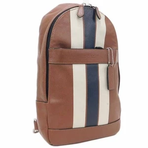 Coach Body Bag F72226 Leather Multicolor Stripe 11.8 x 7 x 2.8 In Used - Picture 1 of 9