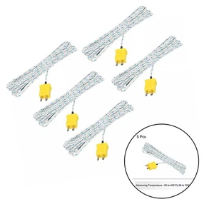 Pack de cinq sondes de température compatibles connecteur type K chacune à 2m - Photo 1/11