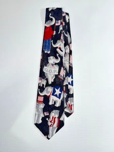 Republican GOP Elephant Necktie Men's Political Party Tie - Picture 1 of 2