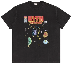 Kith x Marvel Black Marvel Comics Universe Thanos Vintage Tee T-Shirt NEW XL - Picture 1 of 5