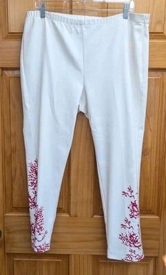 Karen Kane 尺寸 !6 弹力休闲裤侧拉链美国制造棉氨纶舒适 — 第 1/4 张图片