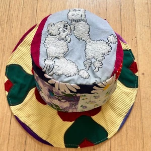 Cappello floppy Groovy anni 70 Aardvarks Odd Ark barboncino cani floreale hippie festival USA - Foto 1 di 11