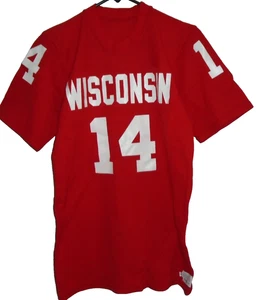 Vintage Wisconsin Badgers NCAA Football Trikot Größe S - Sand Strick - Bild 1 von 3