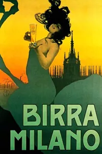 Poster Manifesto Locandina Pubblicitaria Vintage Bevanda Birra Milano Arredo Bar - Foto 1 di 1