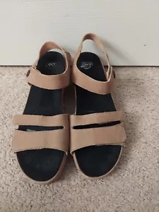 Abeo Pro System Women's Mushroom (Tan) Leather Gabrielle Sandals, Size 11 M - Picture 1 of 5