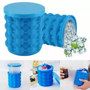 Silicone Ice Cube Bucket Magic Maker Revolutionary Space Saving Ice Genie Tray - Picture 1 of 11