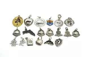 Lot of 19 Sterling Silver Travel & Event Charms - Picture 1 of 11