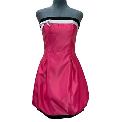 Винтажное вечернее платье 80-х Jessica McClintock Gunne Sax Bubble маленькое ярко-розовое - Изображение 1 из 4