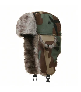 Gorro de Invierno con Protección para las Orejas de Camuflaje para Hombre Mujer - Picture 1 of 9