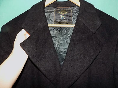Exc! Vtg 70s HART SCHAFFNER MARX SILVER TRUMPETER CASHMERE COAT,UNION MADE, Sz L - Image 1 of 4