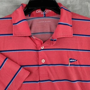 B Draddy Arcola Country Club Performance Polo Golf Striped Shirt Men's Large - Picture 1 of 8