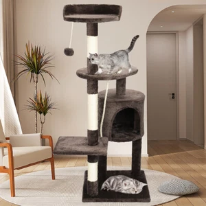 Multilevel Cat Tree Scratching Post Kitten Climbing Cat tower for large cats UK - Picture 1 of 12