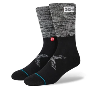 Zapatilla deportiva Stance adulto negra Crew algodón InfiKnit parche Freaker calcetín informal L 9-13 - Imagen 1 de 1