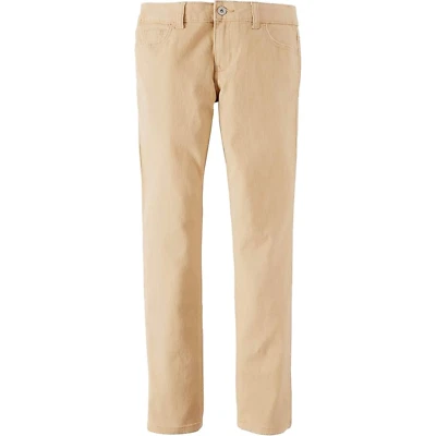 Pantalones de mezclilla ajustados Faded Glory de tiro medio para niña, calce ajustado, beige luna, regulares y ajustados Foto 1 de 2