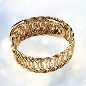  Metal Spring Gold Plated Bracelet Armlet Bracelet Wide Arm Decoration Supplies