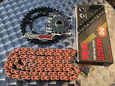 RK 525 Gxw Kit Catena Ktm 990 Superduke, R, 17-38-110, Arancione, Catena, LC8 - Immagine 1 di 4