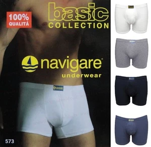 6 BOXER UOMO NAVIGARE ART 573 COTONE BIELASTICO BIANCO O ASSORTITO (NR BL GRG) - Foto 1 di 1