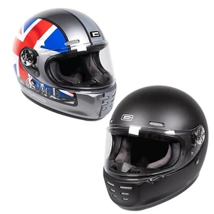 G-Mac Blaze ECE 22.06  Lightweight Retro Classic Full Face Motorcycle Helmet - Picture 1 of 27