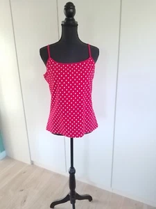 New red Papaya camisole top with white with inner soft bra - size 22. - Picture 1 of 12
