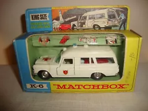 MATCHBOX KING SIZE K-6 MERCEDES BENZ BINZ AMBULANCE - VERY GOOD in original BOX - Picture 1 of 12