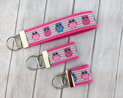 Llavero Llavero Chevron Búho Cinta Llavero Muñequera Medias Relleno Divertido Regalo Foto 1 de 4
