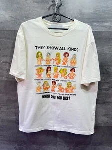 They Show All Kinds Boob Sex Humor T-shirt Size L - Picture 1 of 12