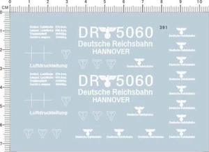 HO 1:87 Scale WWII Deutsche Reichsbahn Markings Railway Model Water Slide Decal - Picture 1 of 1