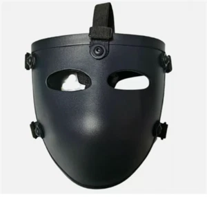 US STOCK! Tactical Aramid Level NIJ IIIA Ballistic Half Face Guard Mask Black - Picture 1 of 7